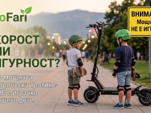 Скорост или сигурност: Защо мощната електрическа тротинетка НЕ е играчка за вашето дете