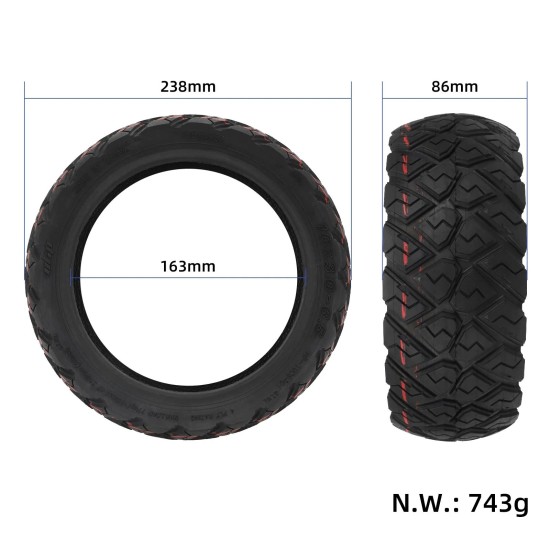 Безкамерна офроуд гума Ulip 10x3.0-6.5 (10x2.75-6.5) за KuKirin G2, G3, G2 Master, Dualtron 3, Speedway 5