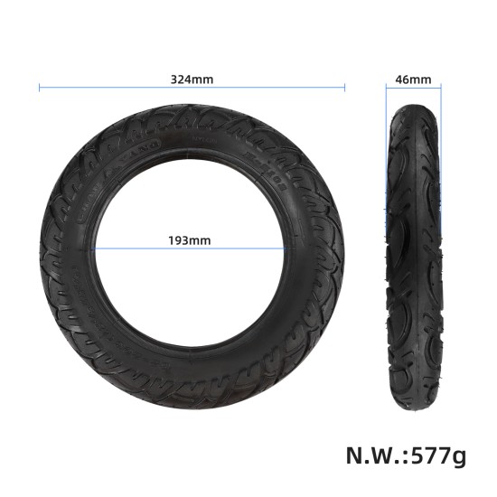 Външна гума Chaoyang 12 1/2x2 1/4 (62-203 / 12x2.125) с усилена защита от спукване за електрически сгъваеми велосипеди и тротинетки