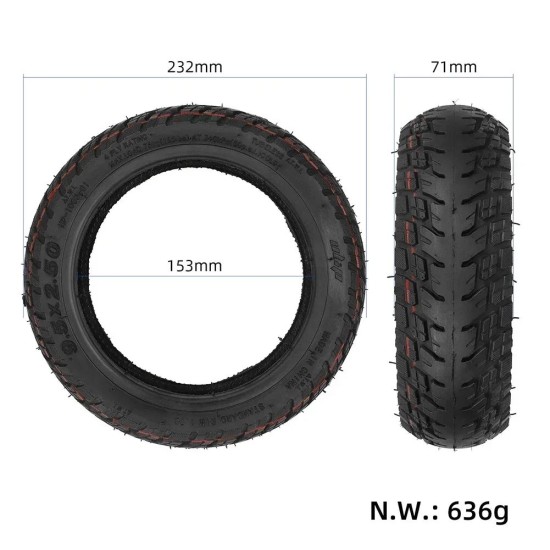 Безкамерна гума 9.5х2.5