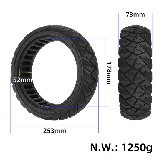 Плътна гума 70/60-7.5 BLACK